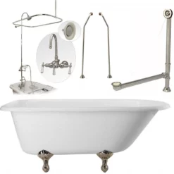Heritage 60 Inch Cast Iron Classic Clawfoot Tub Package -VINTAGE TUB Store tubset8pnpn 1