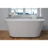 Tulip Solid Surface Double Ended Freestanding Tub - No Faucet Drillings -VINTAGE TUB Store tulip wht s