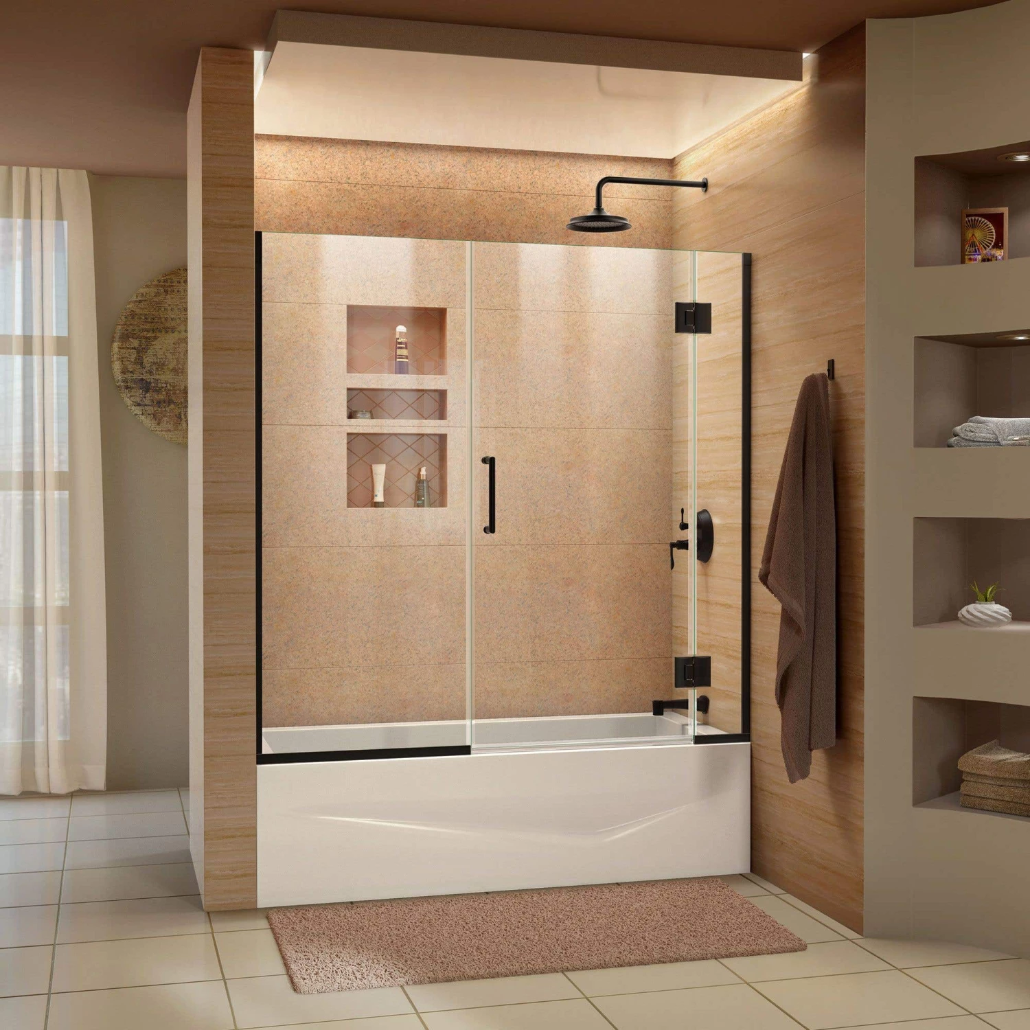 DreamLine Unidoor-X 58-58 1/2 In. W X 58 In. H Frameless Hinged Tub Door 7 DreamLine Unidoor-X 58-58 1/2 In. W X 58 In. H Frameless Hinged Tub Door - Image 5