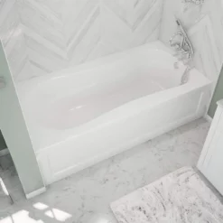 Vecelli 72 Inch Acrylic Alcove Bathtub - White