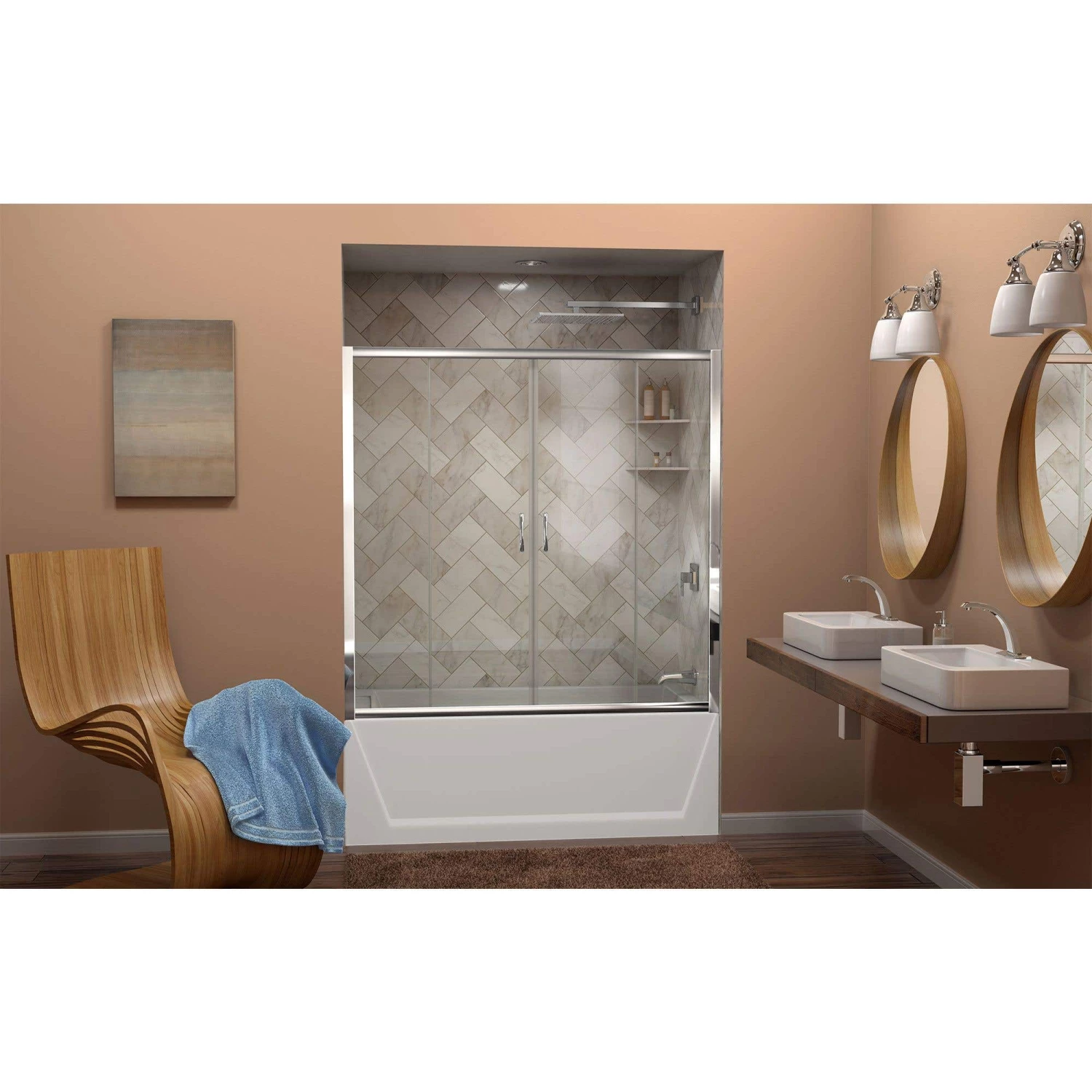 DreamLine Visions 56-60 In. W X 58 In. H Semi-Frameless Sliding Tub Door 5 DreamLine Visions 56-60 In. W X 58 In. H Semi-Frameless Sliding Tub Door - Image 3