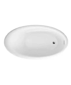 Marla 63 Inch Acrylic Drop-in Universal Drain Bathtub - White