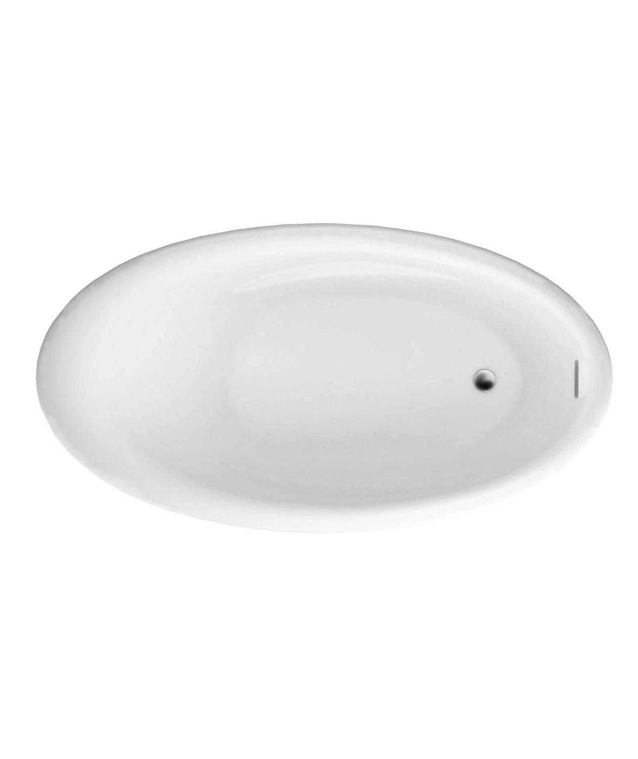 Marla 63 Inch Acrylic Drop-in Universal Drain Bathtub - White 3 Marla 63 Inch Acrylic Drop-in Universal Drain Bathtub - White