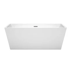 Sara Acrylic Double Ended Freestanding Bathtub - No Faucet Drillings -VINTAGE TUB Store wcbtk151463 f