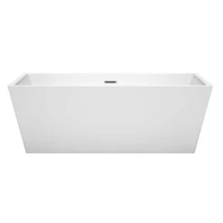 Sara Acrylic Double Ended Freestanding Bathtub - No Faucet Drillings -VINTAGE TUB Store wcbtk151467 f