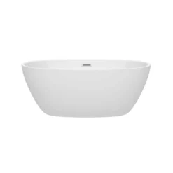 Juno Acrylic Double Ended Freestanding Bathtub - No Faucet Drillings 15 Juno Acrylic Double Ended Freestanding Bathtub - No Faucet Drillings -VINTAGE TUB Store wcbtk156159 f 1