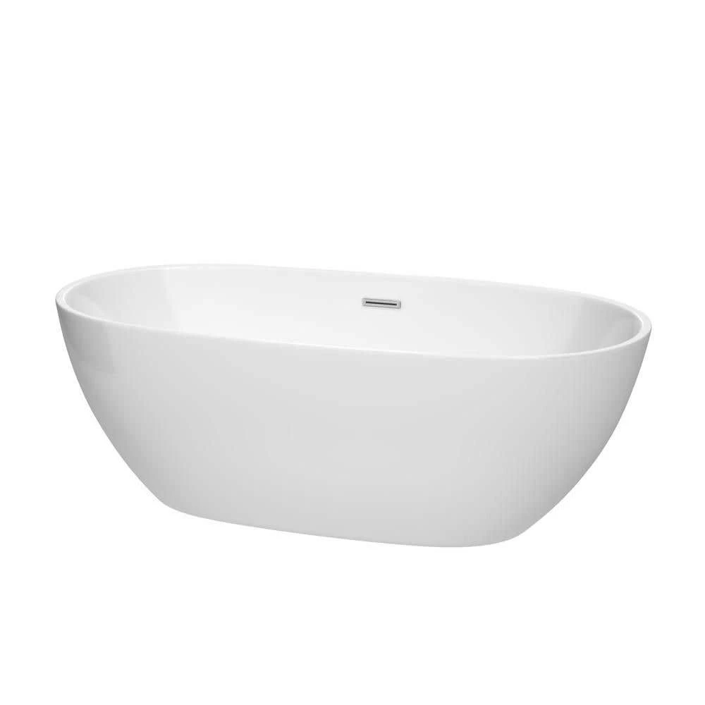 Juno Acrylic Double Ended Freestanding Bathtub - No Faucet Drillings 3 Juno Acrylic Double Ended Freestanding Bathtub - No Faucet Drillings