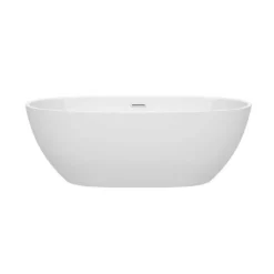 Juno Acrylic Double Ended Freestanding Bathtub - No Faucet Drillings 11 Juno Acrylic Double Ended Freestanding Bathtub - No Faucet Drillings -VINTAGE TUB Store wcbtk156167 1