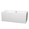 Melody 60 Inch Acrylic Double Ended Freestanding Bathtub - No Faucet Drillings - White 1 Melody 60 Inch Acrylic Double Ended Freestanding Bathtub - No Faucet Drillings - White -VINTAGE TUB Store wcobt101160 s